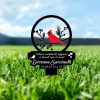 DINOZOZO Cardinals Mom Dad Grave Marker When Cardinals Appear Memorial Stake Sympathy Gifts Custom Metal Signs2