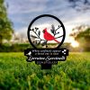 DINOZOZO Cardinals Mom Dad Grave Marker When Cardinals Appear Memorial Stake Sympathy Gifts Custom Metal Signs3