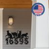DINOZOZO Cat Paw Address Sign House Number Plaque Custom Metal Signs
