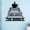 DINOZOZO Coffee Cup and Book Reading Room Custom Metal Signs