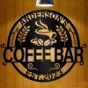 DINOZOZO Coffee Lover Kitchen Beverages Bar Coffee Bar Business Custom Metal Signs
