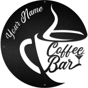 DINOZOZO Coffee Lover V6 Coffee Bar Business Custom Metal Signs