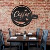 DINOZOZO Coffee Lover V7 Coffee Bar Business Custom Metal Signs3