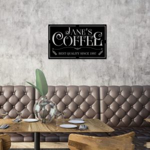 DINOZOZO Coffee Lover V8 Coffee Bar Business Custom Metal Signs2