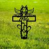DINOZOZO Collie Dog Grave Marker Garden Stakes Forever Loved Dog Memorial Gift Cemetery Decor Custom Metal Signs2