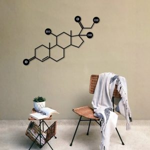 DINOZOZO Cortisol Molecule Science Art Chemistry Art Custom Metal Signs