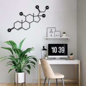 DINOZOZO Cortisol Molecule Science Art Chemistry Art Custom Metal Signs2