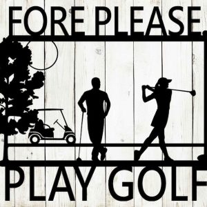 DINOZOZO Couple Golfing Golf Course Custom Metal Signs2