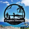 DINOZOZO Couples Golf Monogram Custom Metal Signs