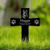 DINOZOZO Custom Dog Cat Photo Forever in Our Heart Pet Grave Marker Garden Stakes Pet Memorial Gift Custom Metal Signs