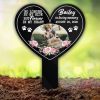 DINOZOZO Custom Dog Cat Photo No Longer By My Side Floral Pet Grave Marker Garden Stakes Pet Memorial Gift Custom Metal Signs2
