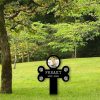 DINOZOZO Custom Dog Cat Photo Pet Bone Shape Pet Grave Marker Garden Stakes Pet Memorial Gift Custom Metal Signs2