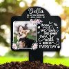 DINOZOZO Custom Dog Cat Photo Pet Grave Marker Garden Stakes Pet Memorial Gift Custom Metal Signs