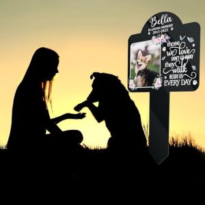 DINOZOZO Custom Dog Cat Photo Pet Grave Marker Garden Stakes Pet Memorial Gift Custom Metal Signs3