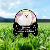 DINOZOZO Custom Dog Cat Photo Until We Meet Again Pet Grave Marker Garden Stakes Dog Cat Pet Memorial Gift Custom Metal Signs