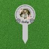 DINOZOZO Custom Dog Photo Mom Im Okay Dog Grave Marker Garden Stakes Dog Memorial Gift Custom Metal Signs4
