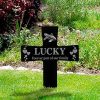 DINOZOZO Custom Fish Photo Forever Part of Our Family Fish Grave Marker Garden Stakes Fish Memorial Gift Custom Metal Signs
