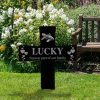 DINOZOZO Custom Fish Photo Forever Part of Our Family Fish Grave Marker Garden Stakes Fish Memorial Gift Custom Metal Signs2