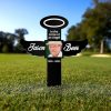 DINOZOZO Custom Photo Cross In The Arms Of Angel Mom Dad Grave Marker Memorial Stake Sympathy Gifts Custom Metal Signs3
