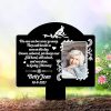 DINOZOZO Custom Photo Grave Marker In Loving Memory Memorial Stake Sympathy Gifts Custom Metal Signs
