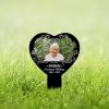 DINOZOZO Custom Photo Heart Shape Grave Marker Forever In My Heart Memorial Stake Sympathy Gifts Custom Metal Signs2