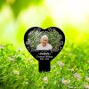 DINOZOZO Custom Photo Heart Shape Grave Marker Forever In My Heart Memorial Stake Sympathy Gifts Custom Metal Signs3