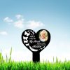 DINOZOZO Custom Photo Ill Hold You In My Heart Grave Marker Memorial Stake Sympathy Gifts Custom Metal Signs 1