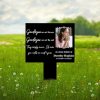 DINOZOZO Custom Photo Mom Dad Grave Marker Goodbyes are Not Forever Memorial Stake Sympathy Gifts Custom Metal Signs