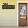 DINOZOZO Cute Peeking Burma Cat Address Sign House Number Plaque Custom Metal Signs3