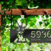 DINOZOZO Cute Peeking Cornish Rex Cat Address Sign House Number Plaque Custom Metal Signs2 1