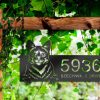 DINOZOZO Cute Peeking Domestic Cat Address Sign House Number Plaque Custom Metal Signs2