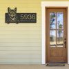 DINOZOZO Cute Peeking Domestic Cat Address Sign House Number Plaque Custom Metal Signs3