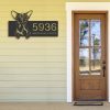 DINOZOZO Cute Peeking Oriental Shorthair Cat Address Sign House Number Plaque Custom Metal Signs3