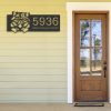 DINOZOZO Cute Peeking Persian Cat Address Sign House Number Plaque Custom Metal Signs3