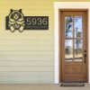 DINOZOZO Cute Peeking Ragdoll Cat Address Sign House Number Plaque Custom Metal Signs3
