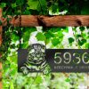 DINOZOZO Cute Peeking Scottish Fold Cat Address Sign House Number Plaque Custom Metal Signs2