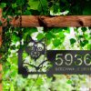 DINOZOZO Cute Peeking Siamese Cat Address Sign House Number Plaque Custom Metal Signs2
