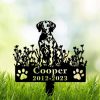 DINOZOZO Dalmatian Dog Grave Marker Garden Stakes Dog Sympathy Gift Cemetery Decor Memorial Custom Metal Signs