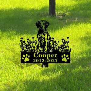 DINOZOZO Dalmatian Dog Grave Marker Garden Stakes Dog Sympathy Gift Cemetery Decor Memorial Custom Metal Signs3