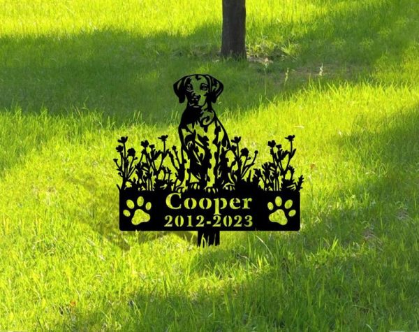 DINOZOZO Dalmatian Dog Grave Marker Garden Stakes Dog Sympathy Gift Cemetery Decor Memorial Custom Metal Signs
