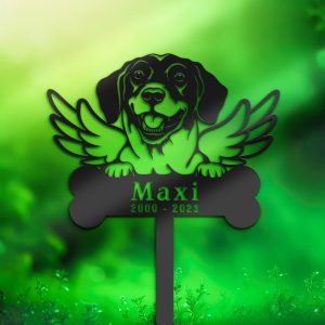 DINOZOZO Danish Dachsbracke Dog Grave Marker Garden Stakes Dog Memorial Gift Cemetery Decor Custom Metal Signs2