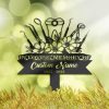 DINOZOZO Dentist Grave Marker Memorial Sign with Stake Sympathy Gifts for Loss of Loved One Custom Metal Signs