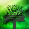 DINOZOZO Dentist Grave Marker Memorial Sign with Stake Sympathy Gifts for Loss of Loved One Custom Metal Signs3