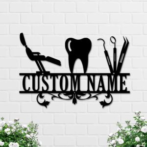 DINOZOZO Dentist Tooth Business Custom Metal Signs2