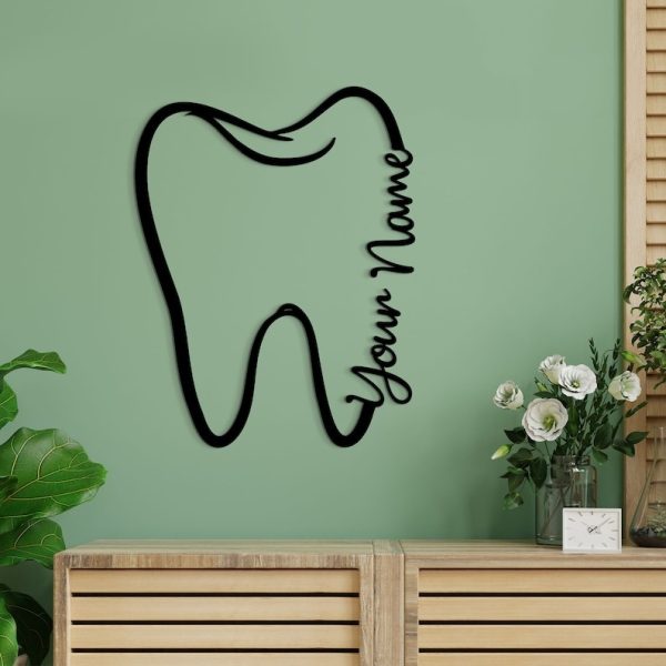 DINOZOZO Dentist Tooth Dental Clinic Business Custom Metal Signs