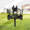 DINOZOZO Doberman Dog Grave Marker Garden Stakes Dog Memorial Gift Cemetery Decor Custom Metal Signs