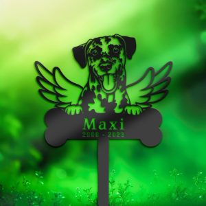 DINOZOZO Dog Grave Marker Garden Stakes Dog Memorial Gift Cemetery Decor Custom Metal Signs2