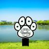 DINOZOZO Dog Paw Forever In Our Hearts Dog Grave Marker Garden Stakes Dog Memorial Gift Custom Metal Signs4