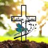 DINOZOZO Dragonfly Cross Mom Dad Grave Marker Memorial Stake Sympathy Gifts Custom Metal Signs2