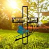 DINOZOZO Dragonfly Cross Mom Dad Grave Marker Memorial Stake Sympathy Gifts Custom Metal Signs3